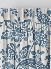 Laura Ashley Dark Seaspray Blue Adain Palace Made to Measure 100% Cotton Curtains - Image 5 of 9