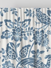 Laura Ashley Dark Seaspray Blue Adain Palace Made to Measure 100% Cotton Curtains - Image 7 of 9