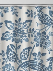 Laura Ashley Dark Seaspray Blue Adain Palace Made to Measure 100% Cotton Curtains - Image 8 of 9