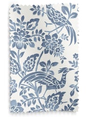 Laura Ashley Dark Seaspray Blue Adain Palace Made to Measure 100% Cotton Curtains - Image 9 of 9