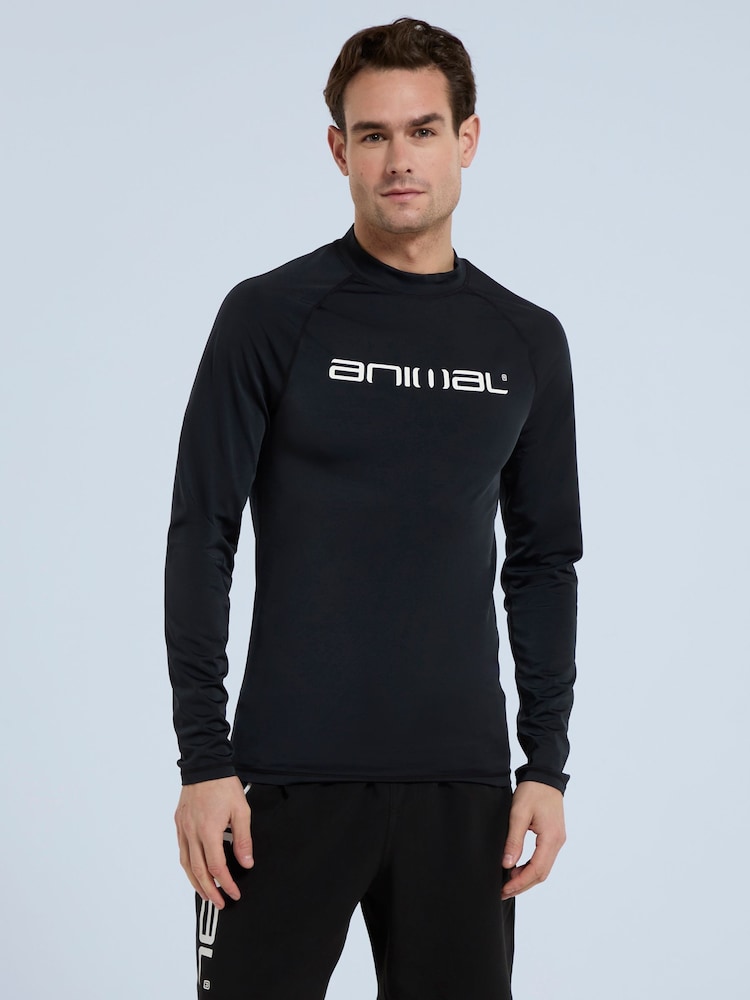 Animal Black Mens Logo Sonny Rash Vest - Image 1 of 8