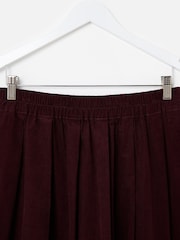 Oliver Bonas Red Corduroy Elasticated Waist Midi Skirt - Image 3 of 5