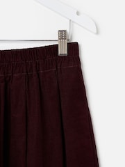 Oliver Bonas Red Corduroy Elasticated Waist Midi Skirt - Image 4 of 5