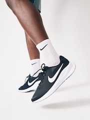 Nike Black/White Revolution 7 Road Running Trainers - Image 1 of 11