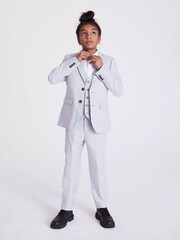 MOSS Grey Boys Flannel Trousers - Image 1 of 1