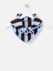 Oliver Bonas Blue Striped Knitted Triangle Scarf - Image 1 of 4