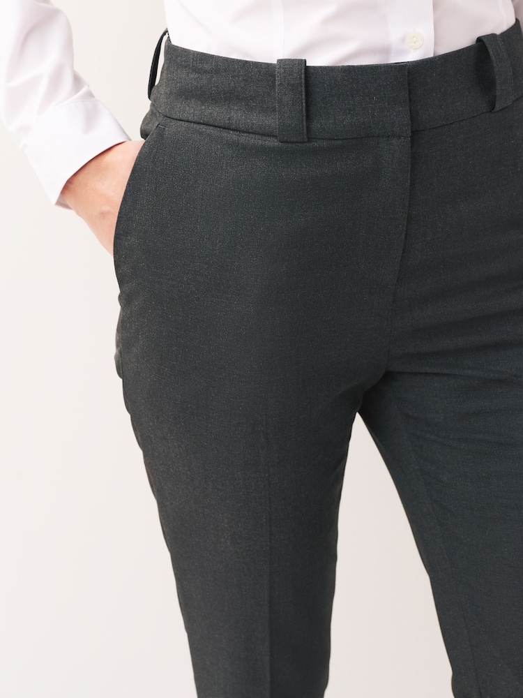 Grijs - Maatgesneden slim fit broek van stevige stof - Image 4 of 6