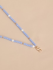 Gold Tone Initial Pastel Beaded Necklace - Image 8 of 17