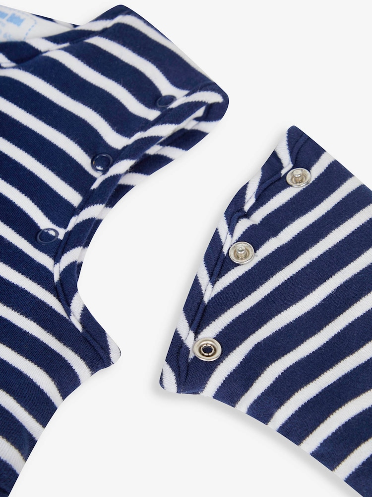 JoJo Maman Bébé Navy Stripe 2.5 Tog Travel Baby Sleeping Bag - Image 5 of 5