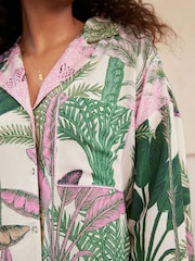 Green/Pink Button Through Short Set Pyjamas - Image 5 of 9