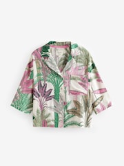Green/Pink Button Through Short Set Pyjamas - Image 7 of 9
