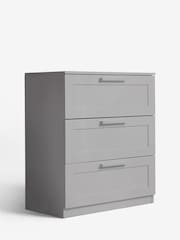 Grey Flynn 3 Drawer Chest of Drawers - Image 3 of 7