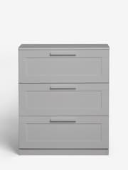 Grey Flynn 3 Drawer Chest of Drawers - Image 6 of 7