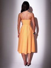 Orange - South Beach Bead Detail Strappy A Line Midi Dress - Bild 2 von 4