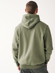 Dark Sage Overhead Hoodie Jersey Cotton Rich Overhead Hoodie - Image 3 of 7