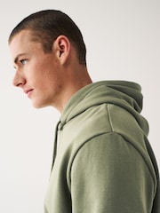 Dark Sage Overhead Hoodie Jersey Cotton Rich Overhead Hoodie - Image 5 of 7