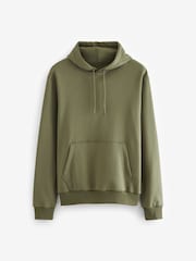 Dark Sage Overhead Hoodie Jersey Cotton Rich Overhead Hoodie - Image 6 of 7