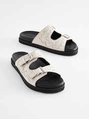 Bone Leather Western Footbed Sandals - Image 1 of 5
