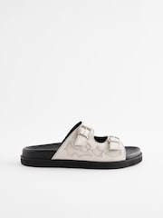 Bone Leather Western Footbed Sandals - Image 2 of 5
