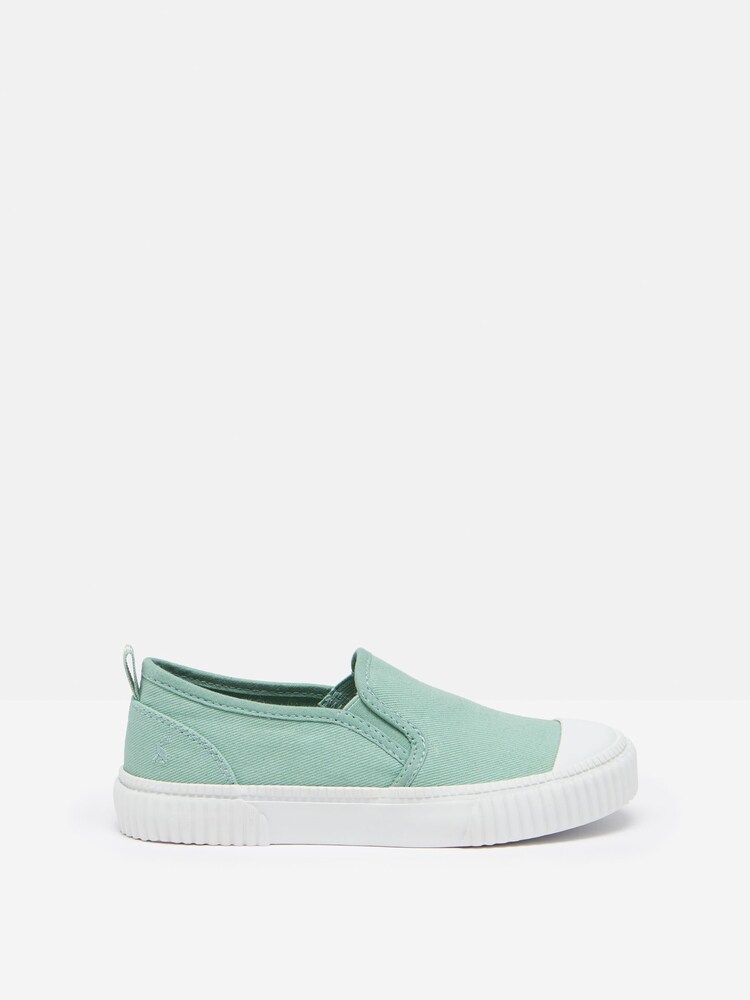 Joules Peasy Green Slip On Plimsolls - Image 1 of 6 Joules Peasy Green Slip On Plimsolls - Image 1 of 6