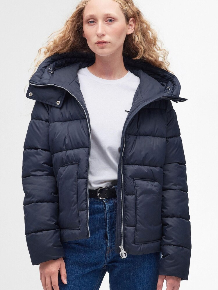 Barbour® Navy Blue Ferndale Padded Quilted Jacket - Image 1 of 7 Barbour® Navy Blue Ferndale Padded Quilted Jacket - Image 1 of 7
