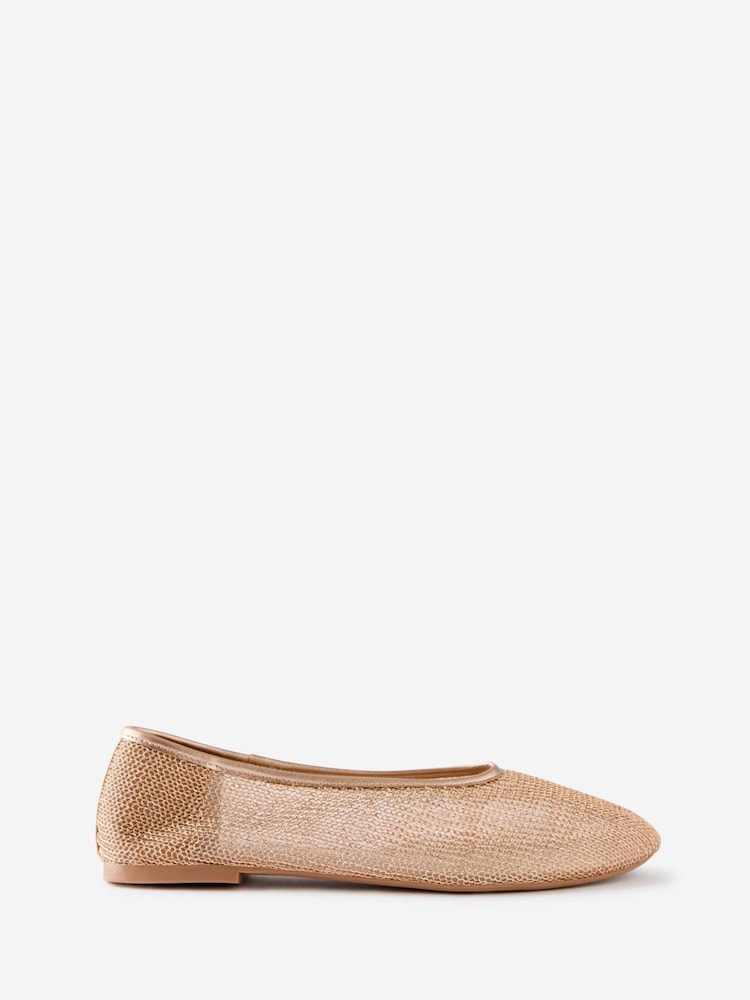 Cotton On Brown Tylah Mesh Ballet Shoes - Image 1 of 4