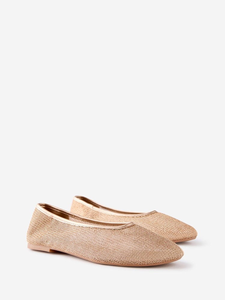 Cotton On Brown Tylah Mesh Ballet Shoes - Image 2 of 4