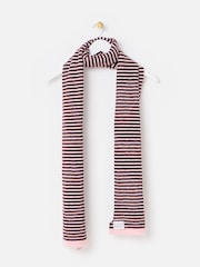 Oliver Bonas Pink Burgundy & Pink Striped Knitted Scarf - Image 1 of 5