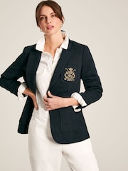 Joules Albury Navy Cotton Blazer - Image 1 of 6