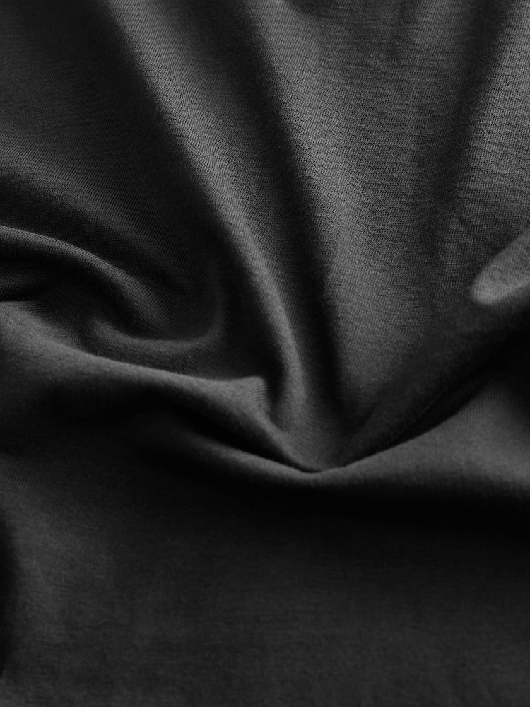 Black Slim Fit 100% Cotton V-Neck Layering T-Shirts 5 Pack - Image 10 of 10 Black Slim Fit 100% Cotton V-Neck Layering T-Shirts 5 Pack - Image 10 of 10