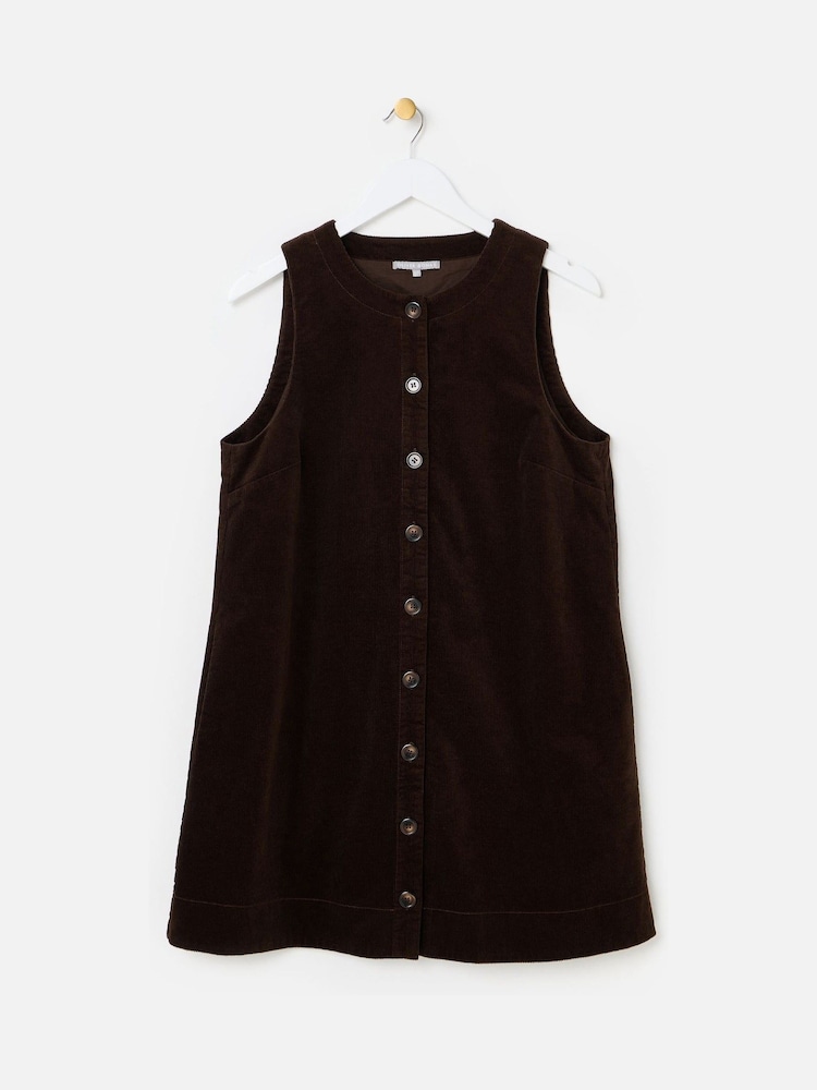 Oliver Bonas Mini-Latzkleid aus Cord mit Knopfleiste - Bild 1 von 5 Oliver Bonas Mini-Latzkleid aus Cord mit Knopfleiste - Bild 1 von 5