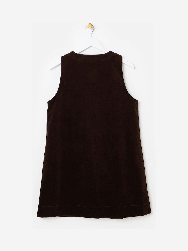 Oliver Bonas Mini-Latzkleid aus Cord mit Knopfleiste - Bild 2 von 5 Oliver Bonas Mini-Latzkleid aus Cord mit Knopfleiste - Bild 2 von 5