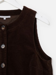 Oliver Bonas Mini-Latzkleid aus Cord mit Knopfleiste - Bild 4 von 5