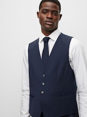 BOSS Blue BOSS Regular Fit Jasper Wool Mix Waistcoat - Image 1 of 5
