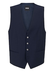 BOSS Blue BOSS Regular Fit Jasper Wool Mix Waistcoat - Image 5 of 5