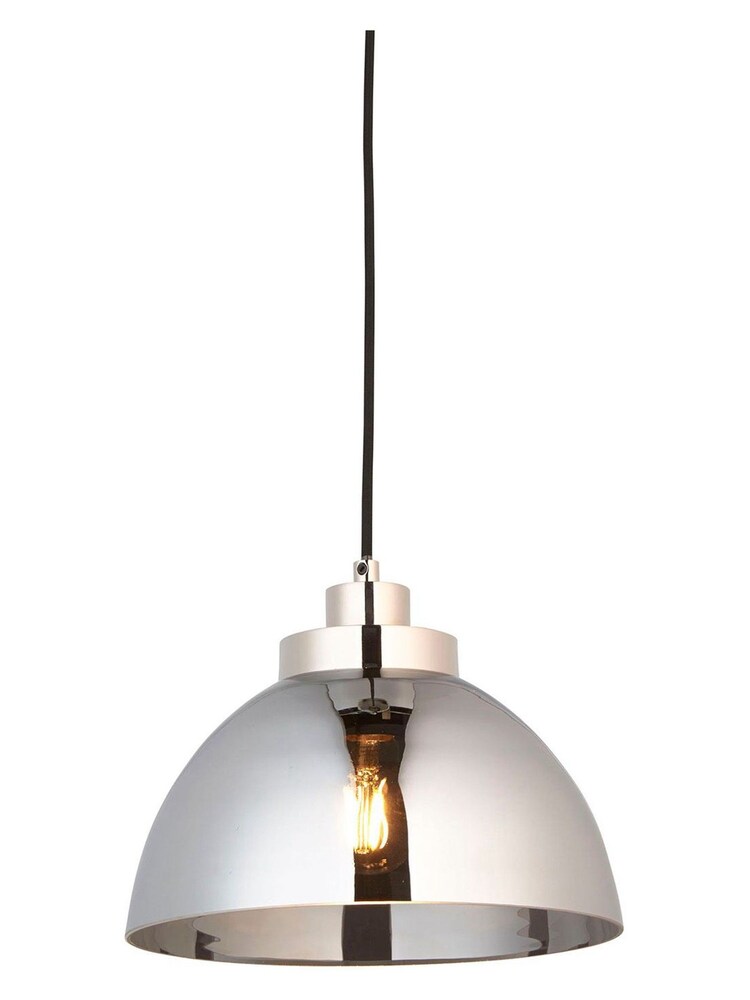 Gallery Home Silver Cambell 1 Bulb Pendant Ceiling Light - Image 3 of 3