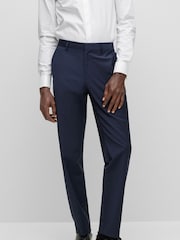 BOSS Blue BOSS Leon Wool Blend Regular Fit Suit Trousers - Image 1 of 6