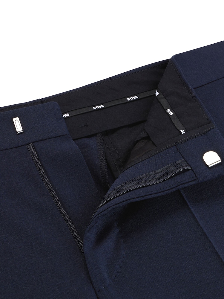 BOSS Blue BOSS Leon Wool Blend Regular Fit Suit Trousers - Image 6 of 6