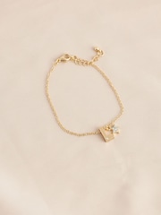 Gold Tone Star and Gem Initial Bracelet - Image 5 of 8