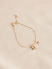 Gold Tone Star and Gem Initial Bracelet - Image 6 of 8