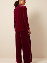 Berry Red Fuller Bust Velvet Jacket - Image 3 of 6