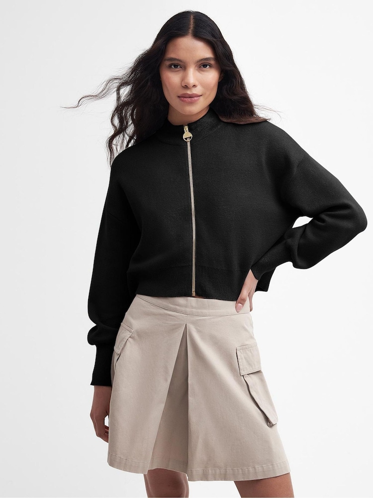 Barbour® International Kinghorn Bomber Zip Up Cardigan - Image 1 of 7
