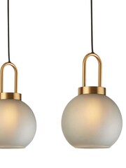Searchlight Brass Clove Brass  Acid Glass 3Lt Bar Pendant Ceiling Light - Image 3 of 3
