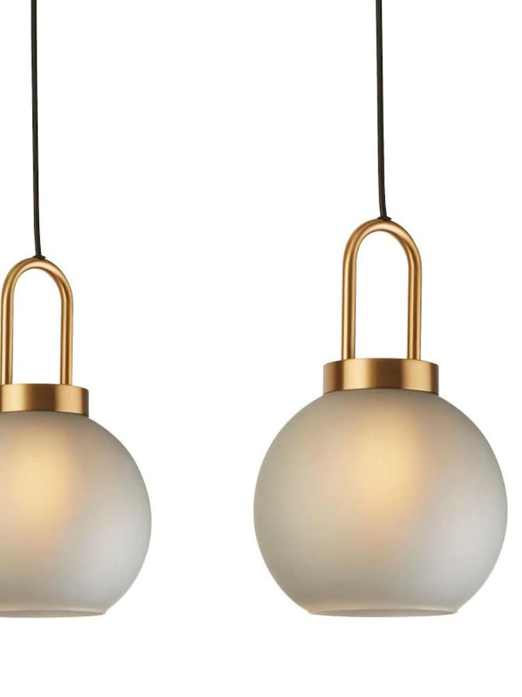 Searchlight Brass Clove Brass  Acid Glass 3Lt Bar Pendant Ceiling Light - Image 3 of 3