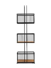 Croydex Freestanding Black Bamboo 3 Tier Caddy - Image 3 of 4