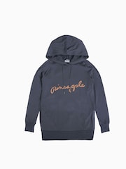 Pineapple Dark Grey Womens Longline Hoodie - Image 5 of 7