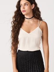 Champagne Lace Trim Cami Top' - Image 1 of 7