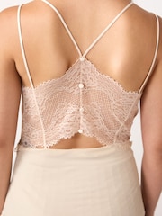 Champagne Lace Trim Cami Top' - Image 5 of 7