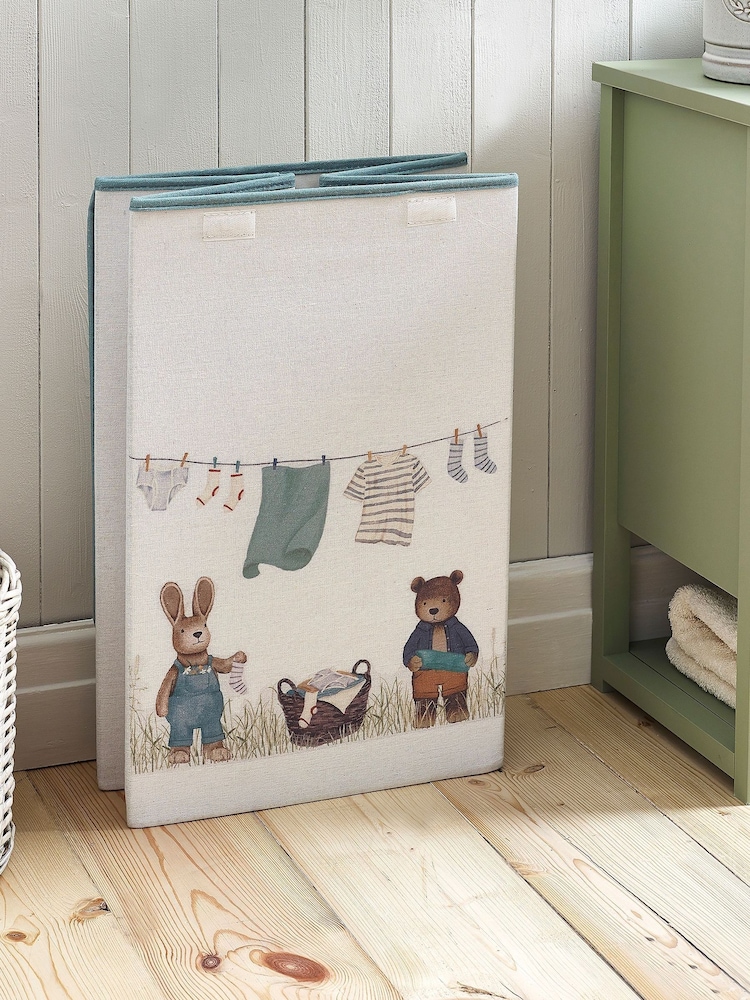 Cream Bertie Bear and Rosie Rabbit Laundry Basket - Image 4 of 4