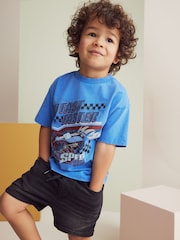 Blue Car 100% Cotton Short Sleeve Character T-Shirt (3mths-7yrs) - Image 1 of 6
